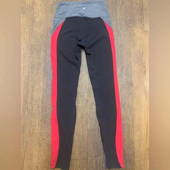 Lululemon Get Going Train Tight leggings in black, gray, and red size 4 - Picture 6 of 13
